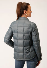 Roper Womens Silver Sage Nylon Down Proof Coated Jacket - Roper