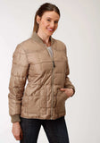 Roper Womens Khaki Poly-Filled Jacket - Roper - Flyclothing LLC