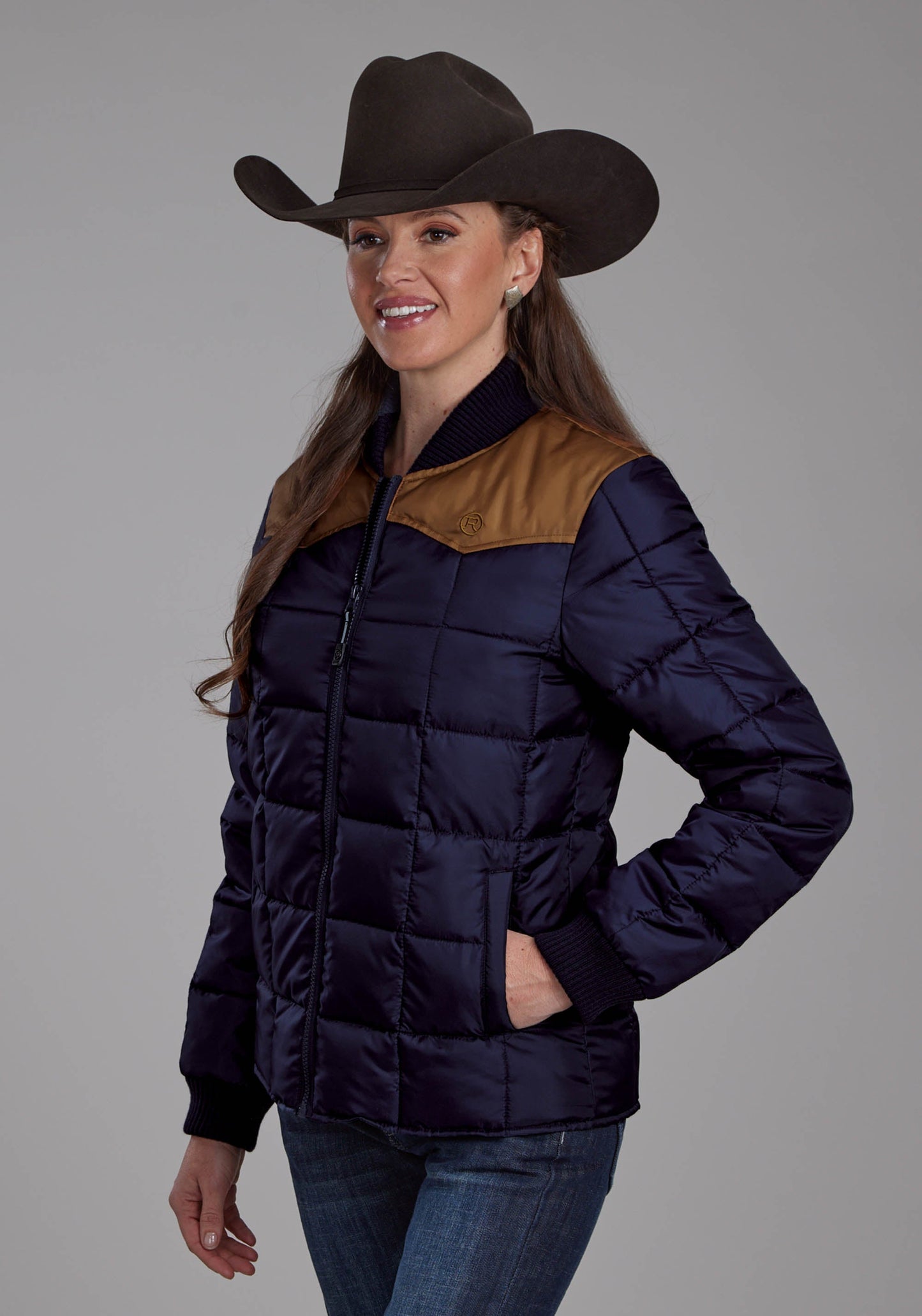 Roper Womens Ladies Poly Fill Zipper Jacket