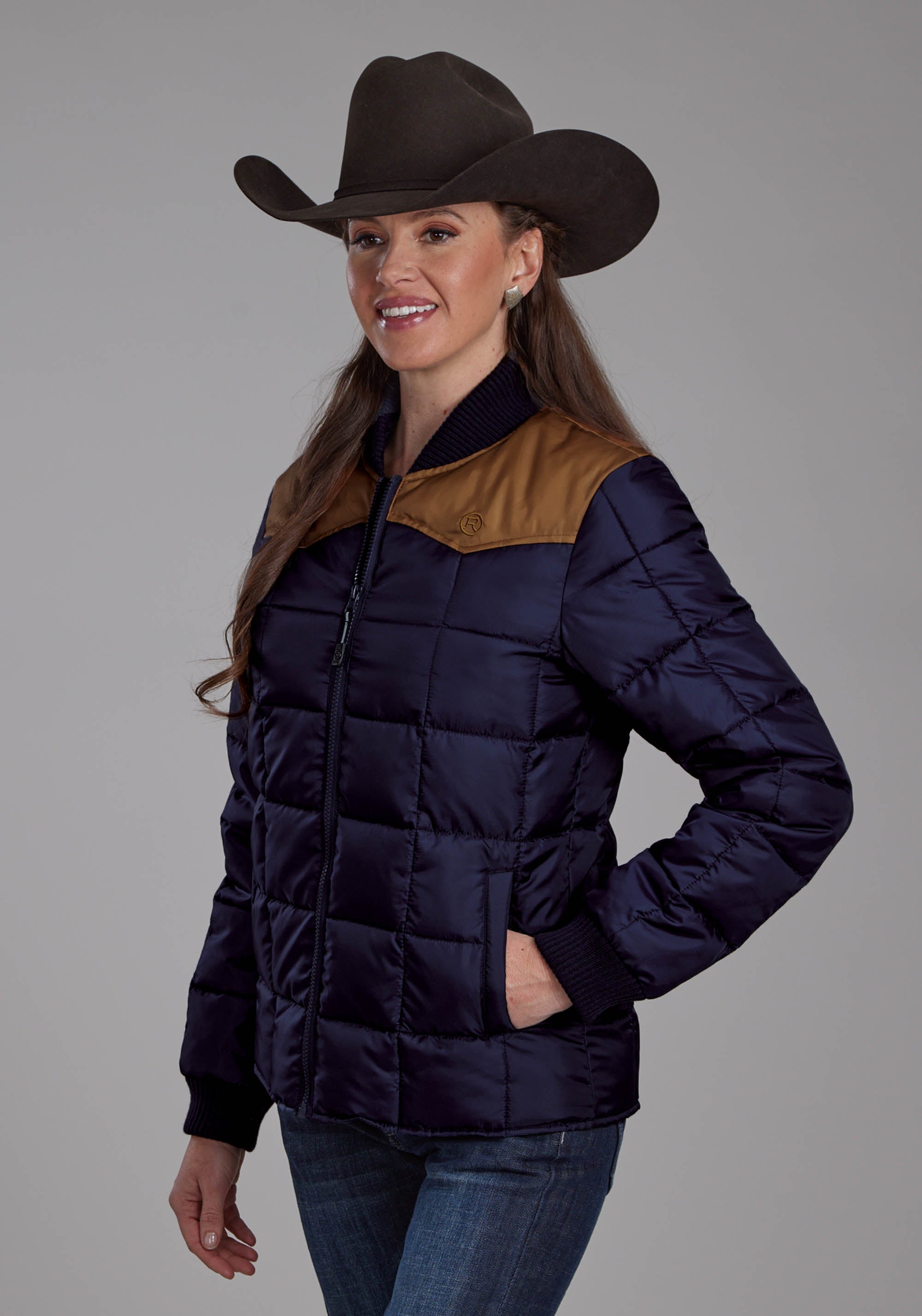 Roper Womens Ladies Poly Fill Zipper Jacket