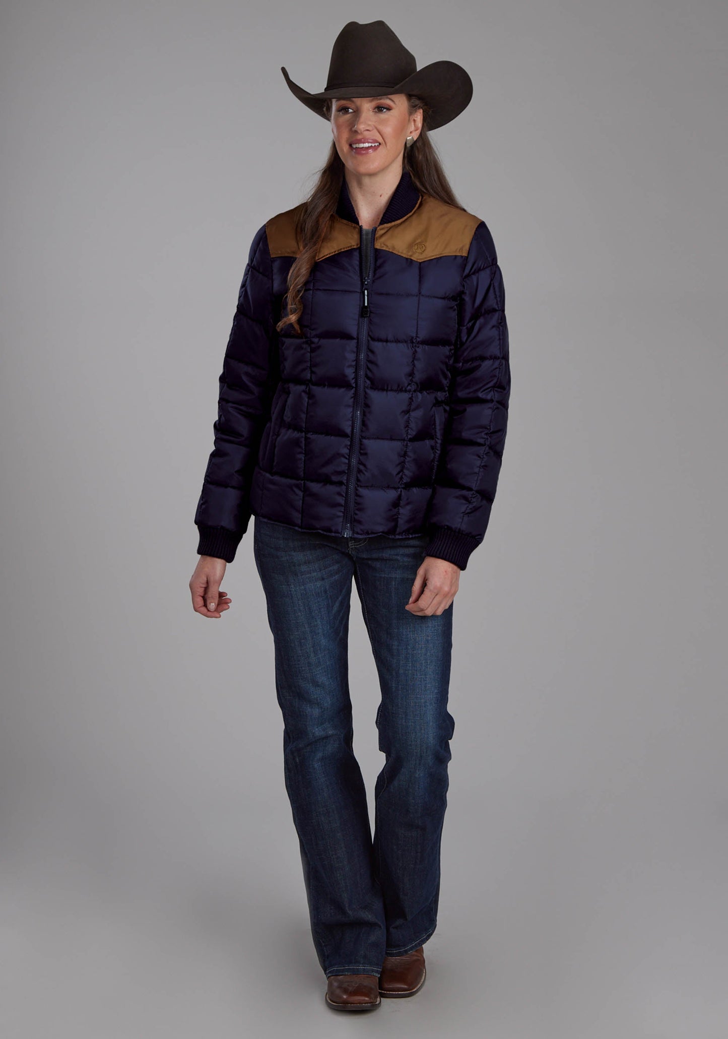Roper Womens Ladies Poly Fill Zipper Jacket