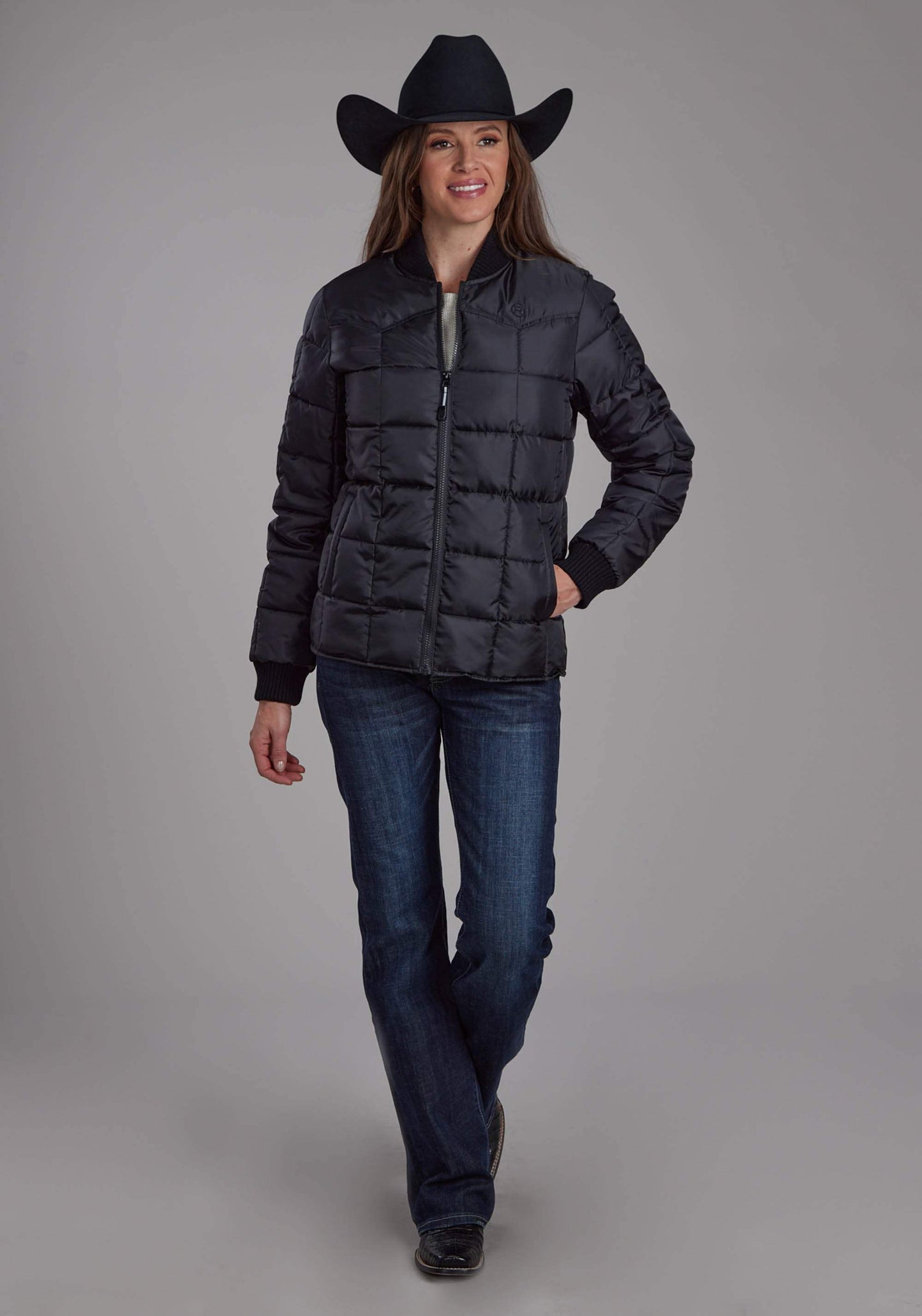 Roper Womens Women's Black Zipper Jacket - Roper - Flyclothing LLC