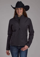 Roper Womens Charcoal Heather With Black Fleece Zipper Jacket - Roper - Flyclothing LLC