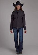 Roper Womens Charcoal Heather With Black Fleece Zipper Jacket - Roper - Flyclothing LLC