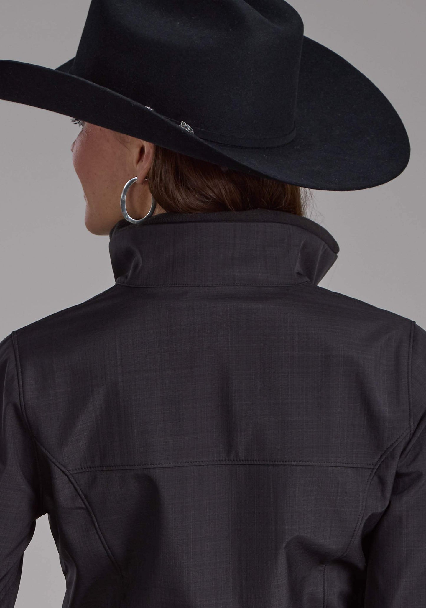 Roper Womens Charcoal Heather With Black Fleece Zipper Jacket - Roper - Flyclothing LLC