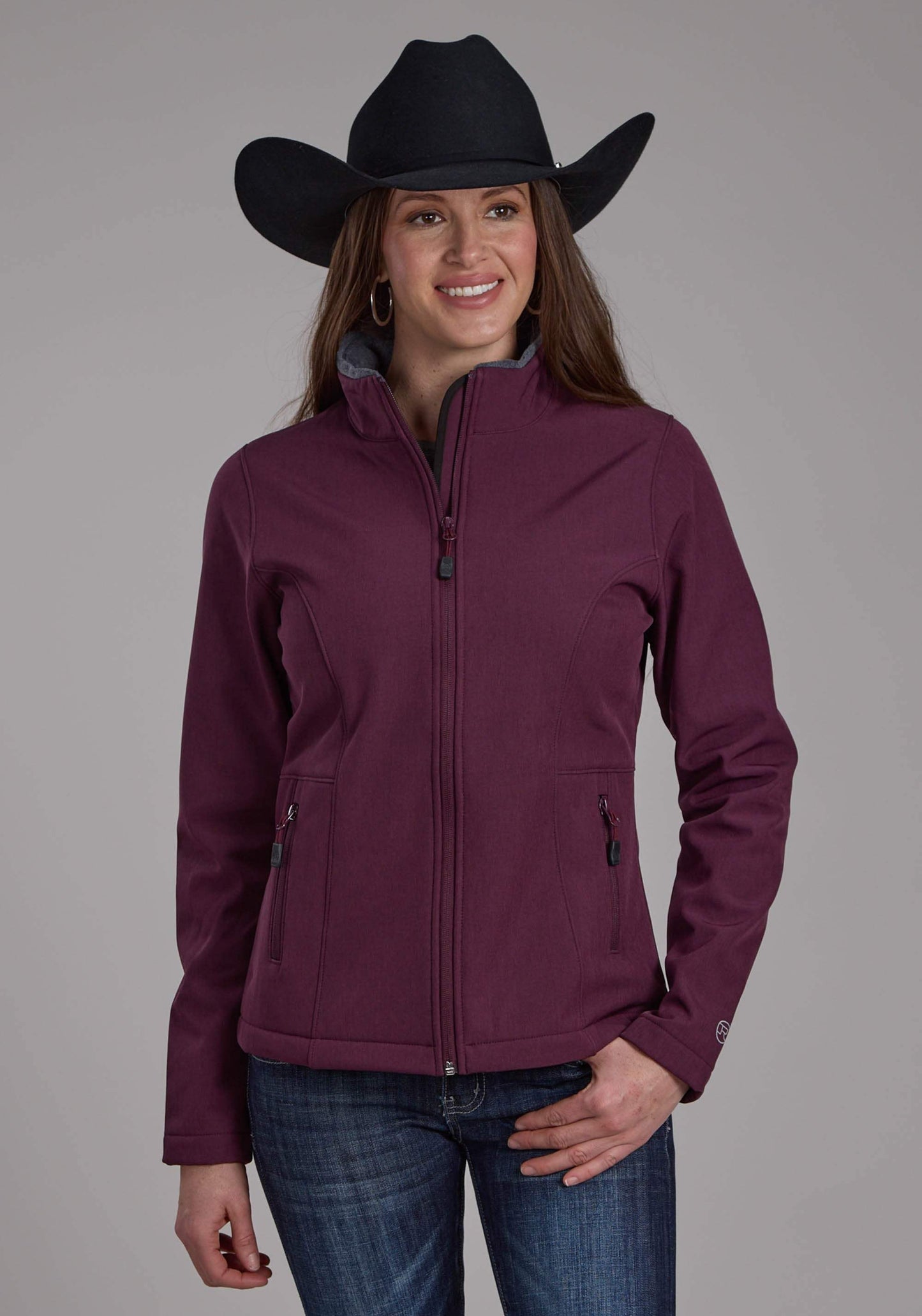 Roper Womens Wine Heather With Gray Fleece Zipper Jacket - Roper - Flyclothing LLC