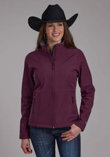 Roper Womens Wine Heather With Gray Fleece Zipper Jacket - Roper - Flyclothing LLC
