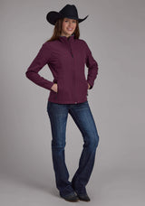 Roper Womens Wine Heather With Gray Fleece Zipper Jacket - Roper - Flyclothing LLC