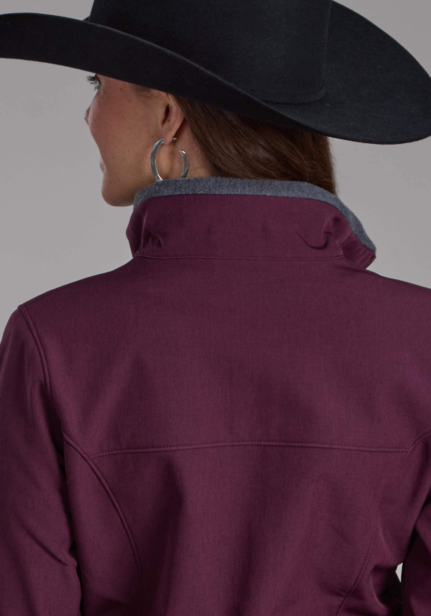Roper Womens Wine Heather With Gray Fleece Zipper Jacket - Roper - Flyclothing LLC