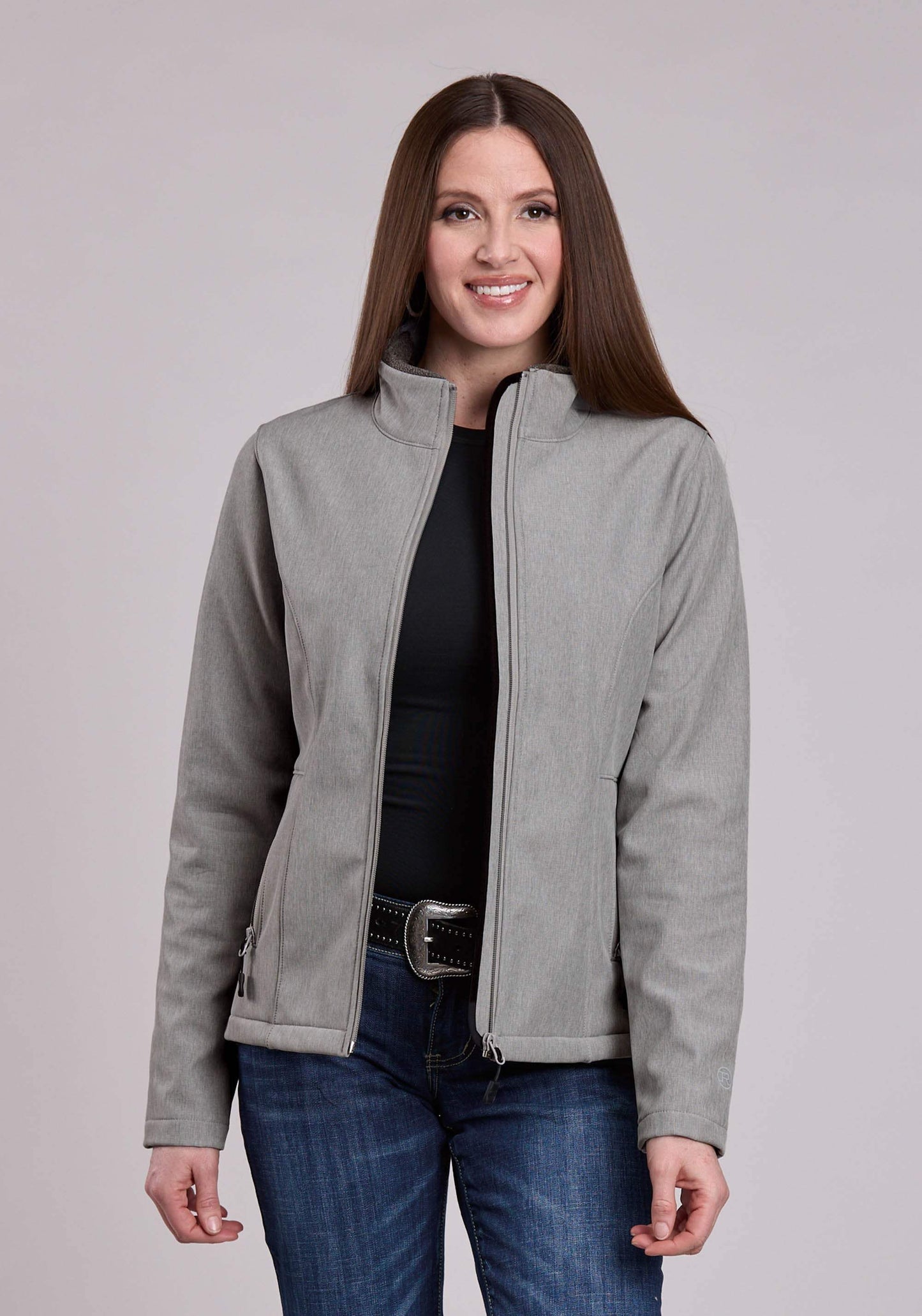 Roper Womens Jacket Zipper Cream Grey Stripe Western Jacket - Roper - Flyclothing LLC