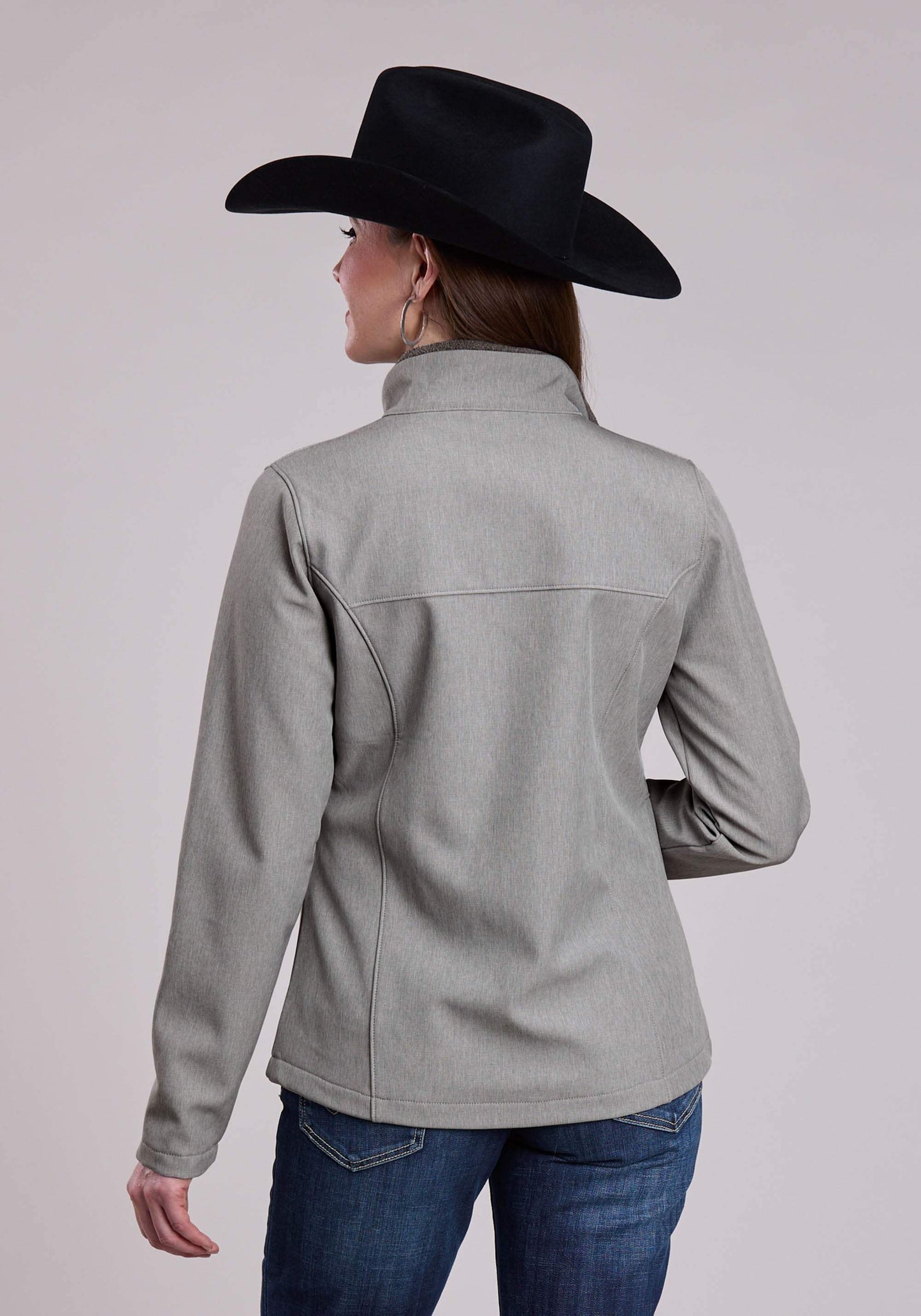 Roper Womens Jacket Zipper Cream Grey Stripe Western Jacket - Roper - Flyclothing LLC