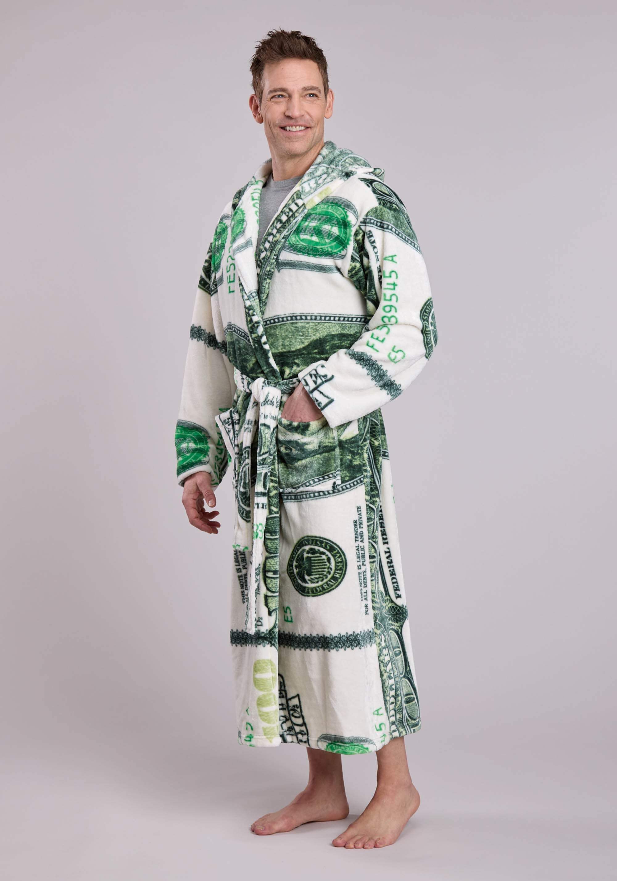 Roper Mens Us Dollar Printed Fleece Robe One Piece Pullover One Piece - Roper - Flyclothing LLC