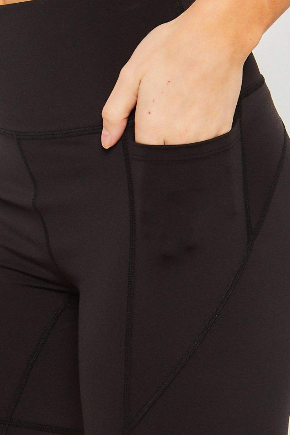 Love Tree High Waist Seam Detail Active Shorts - Trendsi - Flyclothing LLC