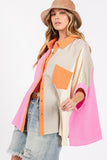 SAGE + FIG Full Size Color Block Button-Down Shirt - Trendsi