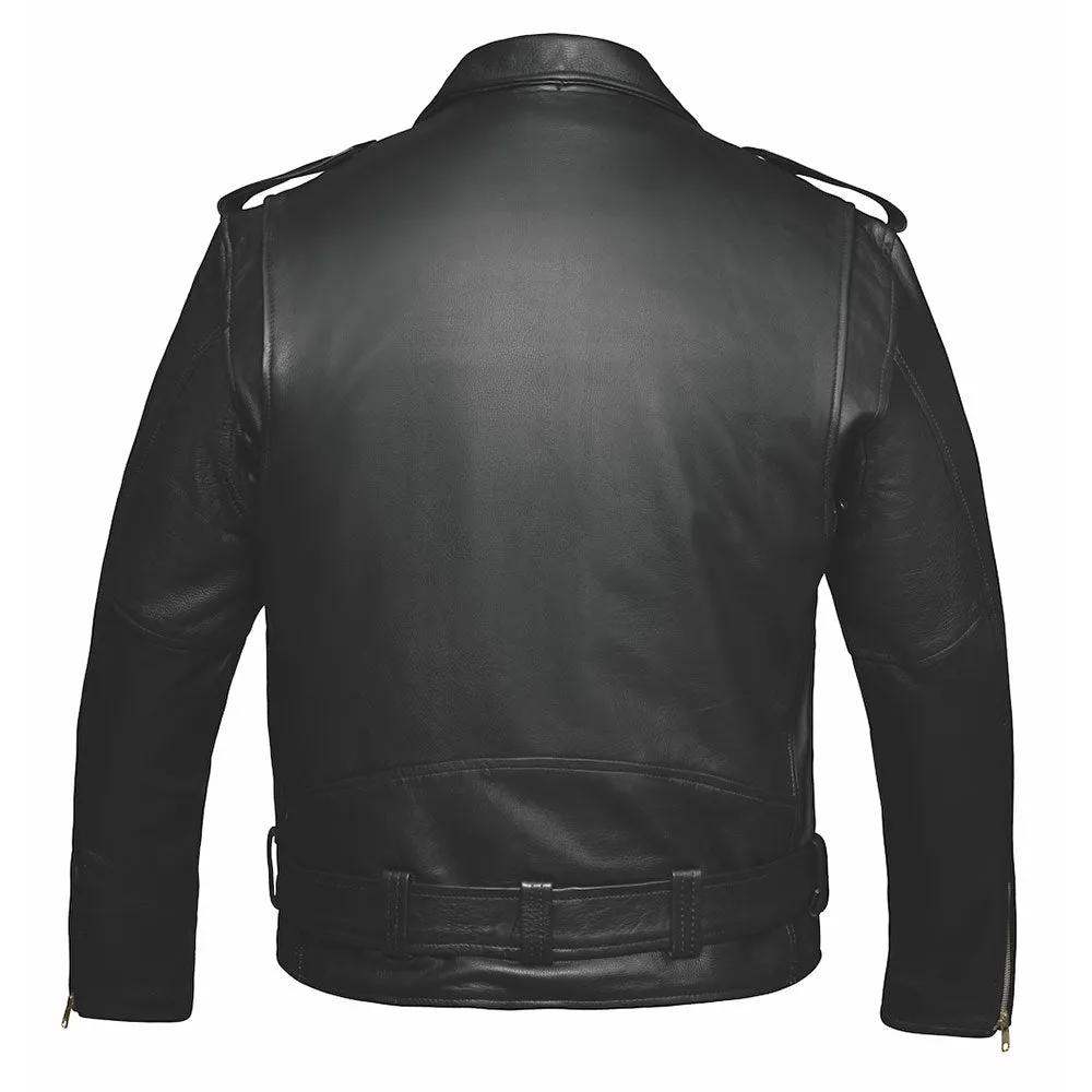 Vanguard - Men's Classic MC Leather Jacket - Unik Just for Bikers - Flyclothing LLC