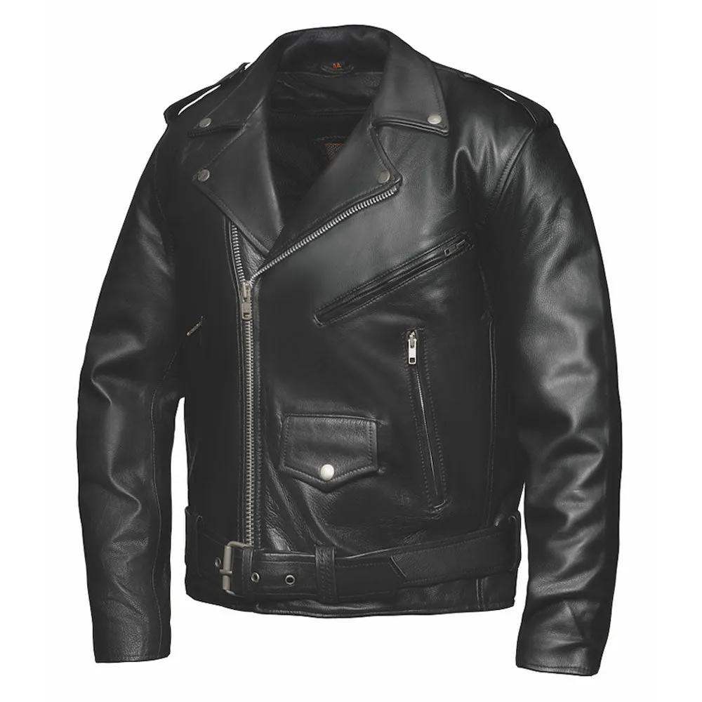 Vanguard - Men's Classic MC Leather Jacket - Unik Just for Bikers - Flyclothing LLC