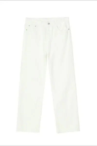Straight Leg Jeans with Pockets - Trendsi - Flyclothing LLC