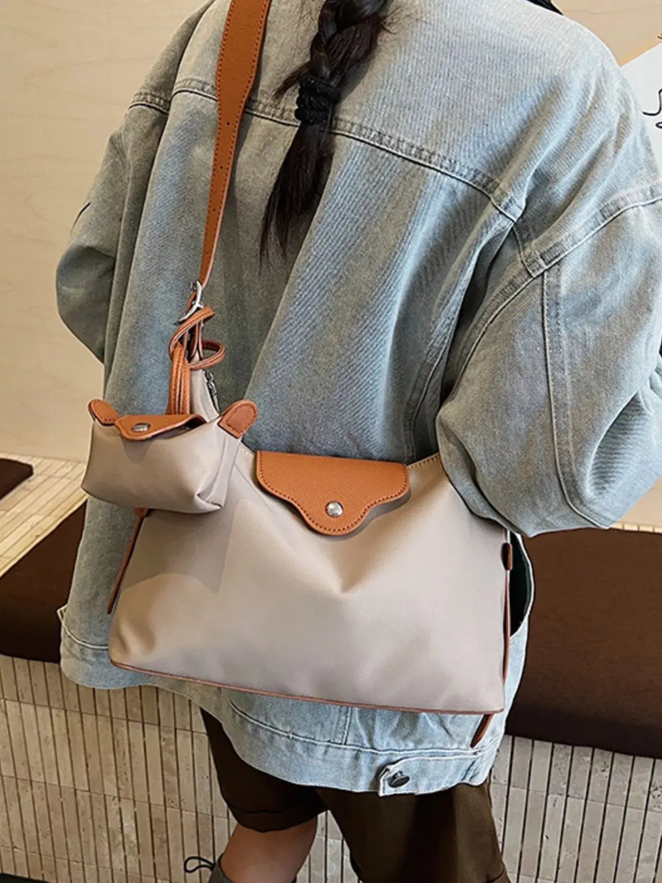 Hobo Crossbody Bag with Coin Purse - Trendsi - Flyclothing LLC