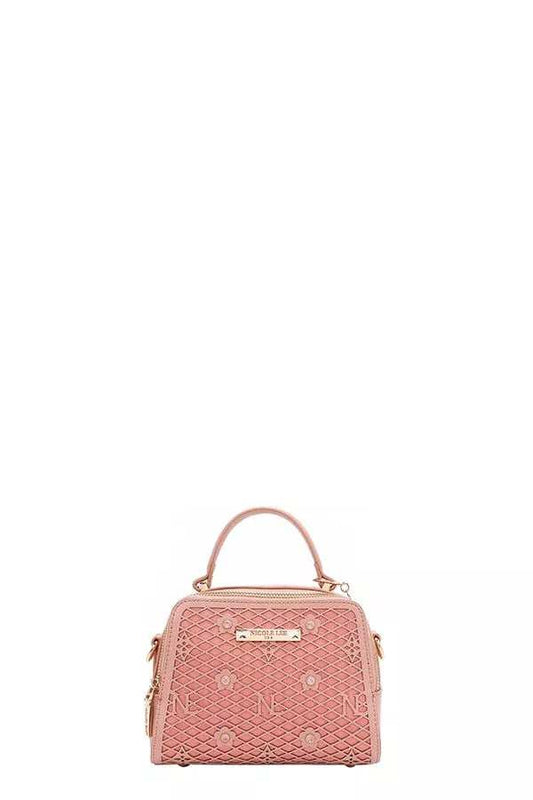 Nicole Lee USA Vegan Geometric Pattern Structured Handbag - Trendsi - Flyclothing LLC