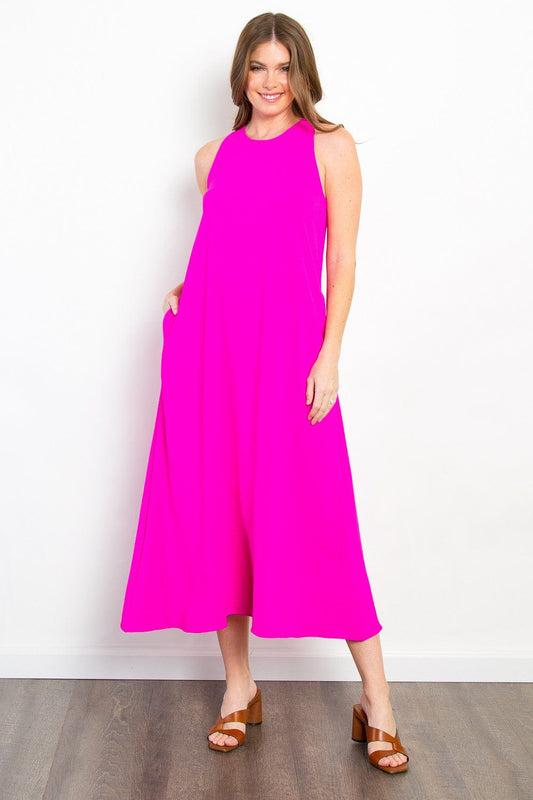 Be Stage Midi Tank Dress with Pockets - Trendsi