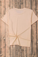Pumpkin Round Neck Short Sleeve T-Shirt - Trendsi - Flyclothing LLC