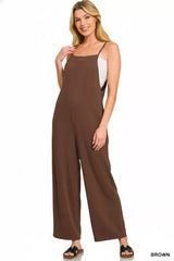 Zenana Rayon Woven Wide Leg Jumpsuit - Trendsi - Flyclothing LLC