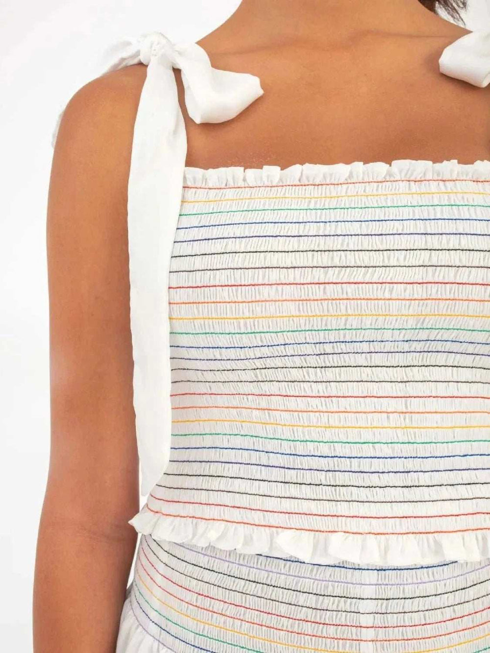 Smocked Tie Shoulder Cami and Shorts Set - Trendsi - Flyclothing LLC
