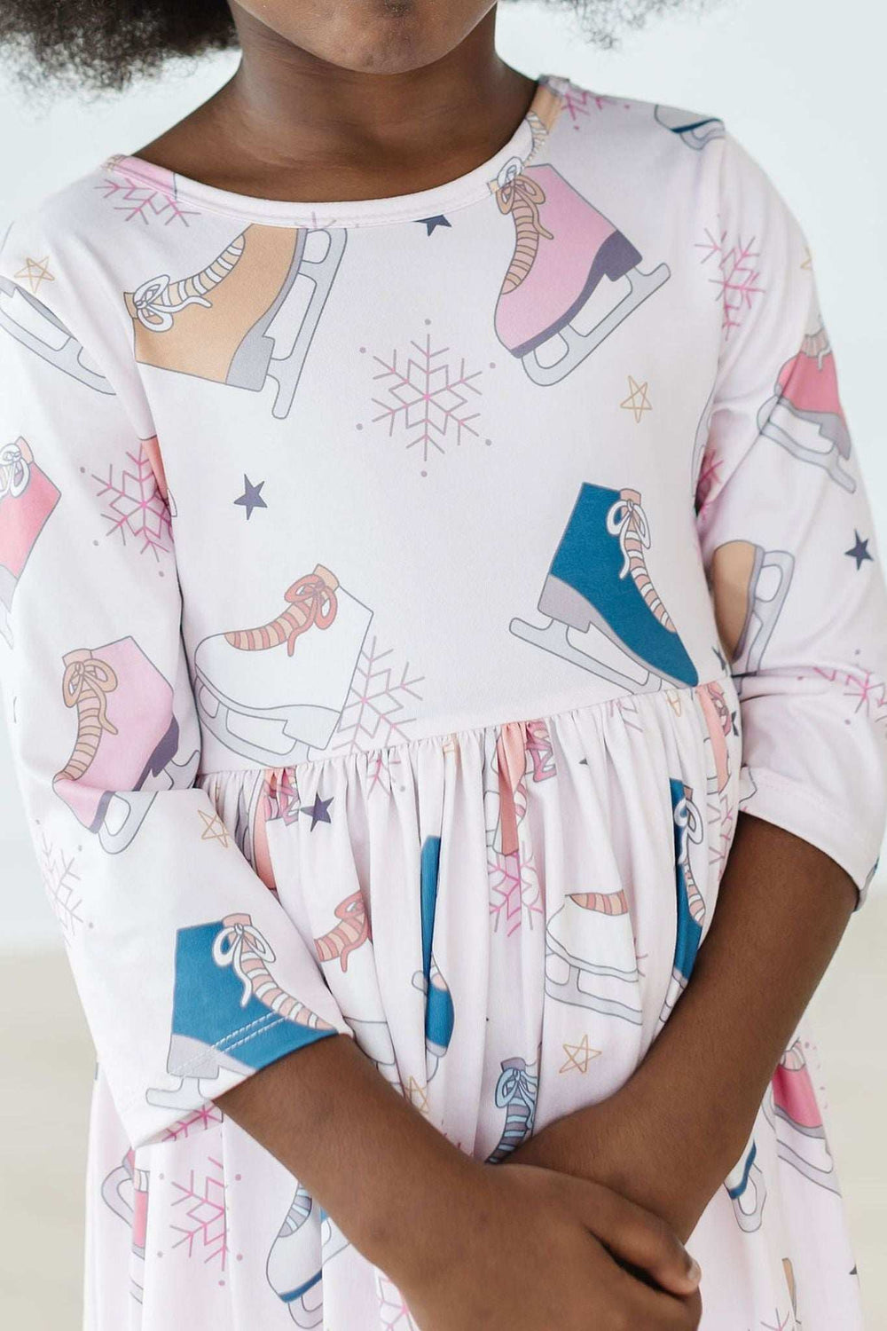 SALE Figure Skate 3/4 Sleeve Twirl Dress - Mila & Rose ® - Flyclothing LLC