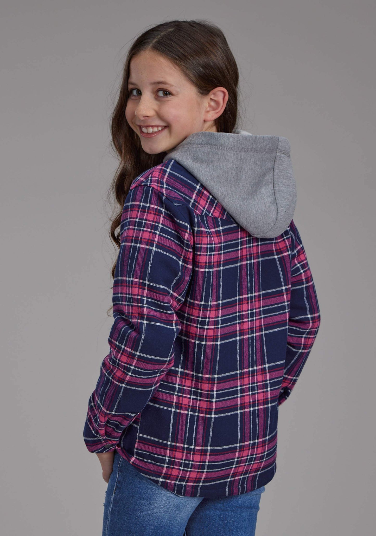 Roper Girls Thermal Lined Flannel Shirt Snap Jacket - Roper - Flyclothing LLC