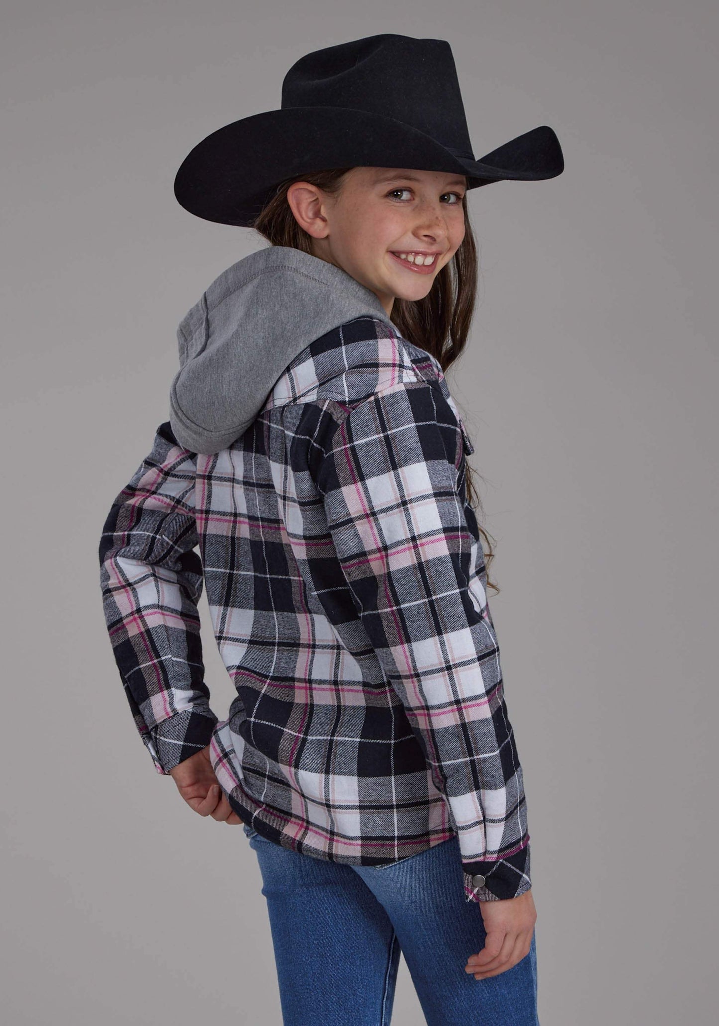 Roper Girls Thermal Lined Flannel Shirt Snap Jacket - Roper - Flyclothing LLC