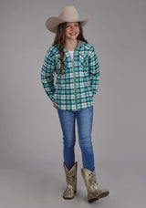 Roper Girls Thermal Lined Flannel Shirt Snap Jacket - Roper - Flyclothing LLC