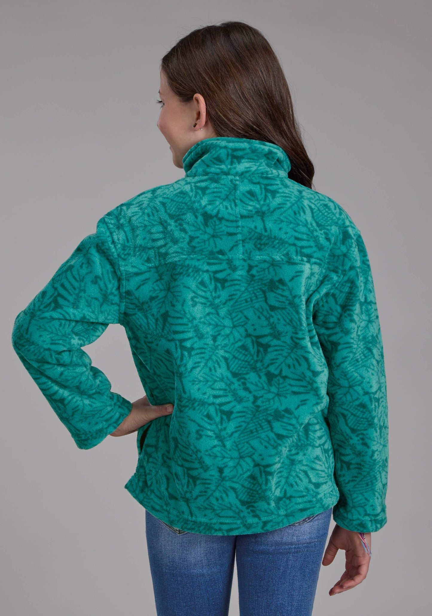 Roper Girls Jade Tropical Print Fleece Snap Jacket - Roper - Flyclothing LLC
