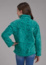 Roper Girls Jade Tropical Print Fleece Snap Jacket - Roper - Flyclothing LLC
