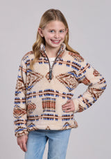 Roper Girls Jacket Zipper 1/4 Zip Polar Fleece Pullover Western Jacket