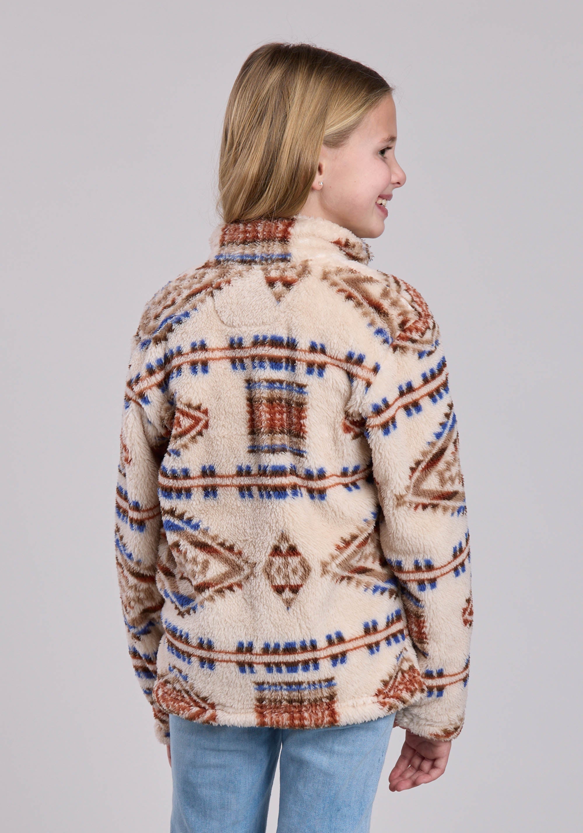 Roper Girls Jacket Zipper 1/4 Zip Polar Fleece Pullover Western Jacket