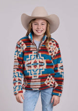 Roper Girls Jacket Snap 1/4 Zip Polar Fleece Pullover Western Jacket - Roper - Flyclothing LLC