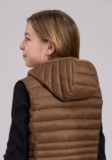 Roper Girls Vest Zipper Nylon Parachute Hooded Western Vest