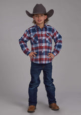 Roper Boys Sherpa Lined Flannel Shirt Snap Jacket - Roper - Flyclothing LLC