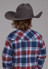 Roper Boys Sherpa Lined Flannel Shirt Snap Jacket - Roper - Flyclothing LLC