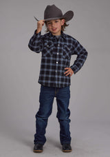 Roper Boys Sherpa Lined Flannel Shirt Snap Jacket - Roper - Flyclothing LLC