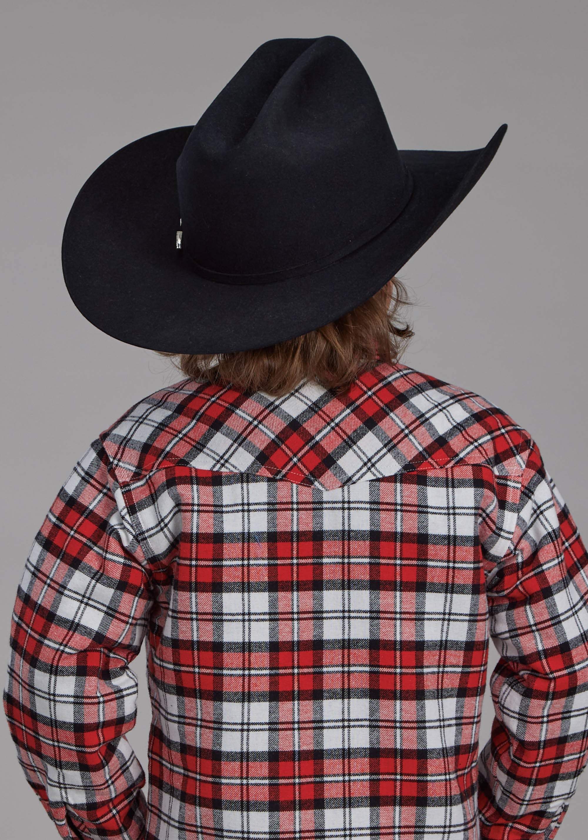 Roper Boys Sherpa Lined Flannel Shirt Snap Jacket - Roper - Flyclothing LLC
