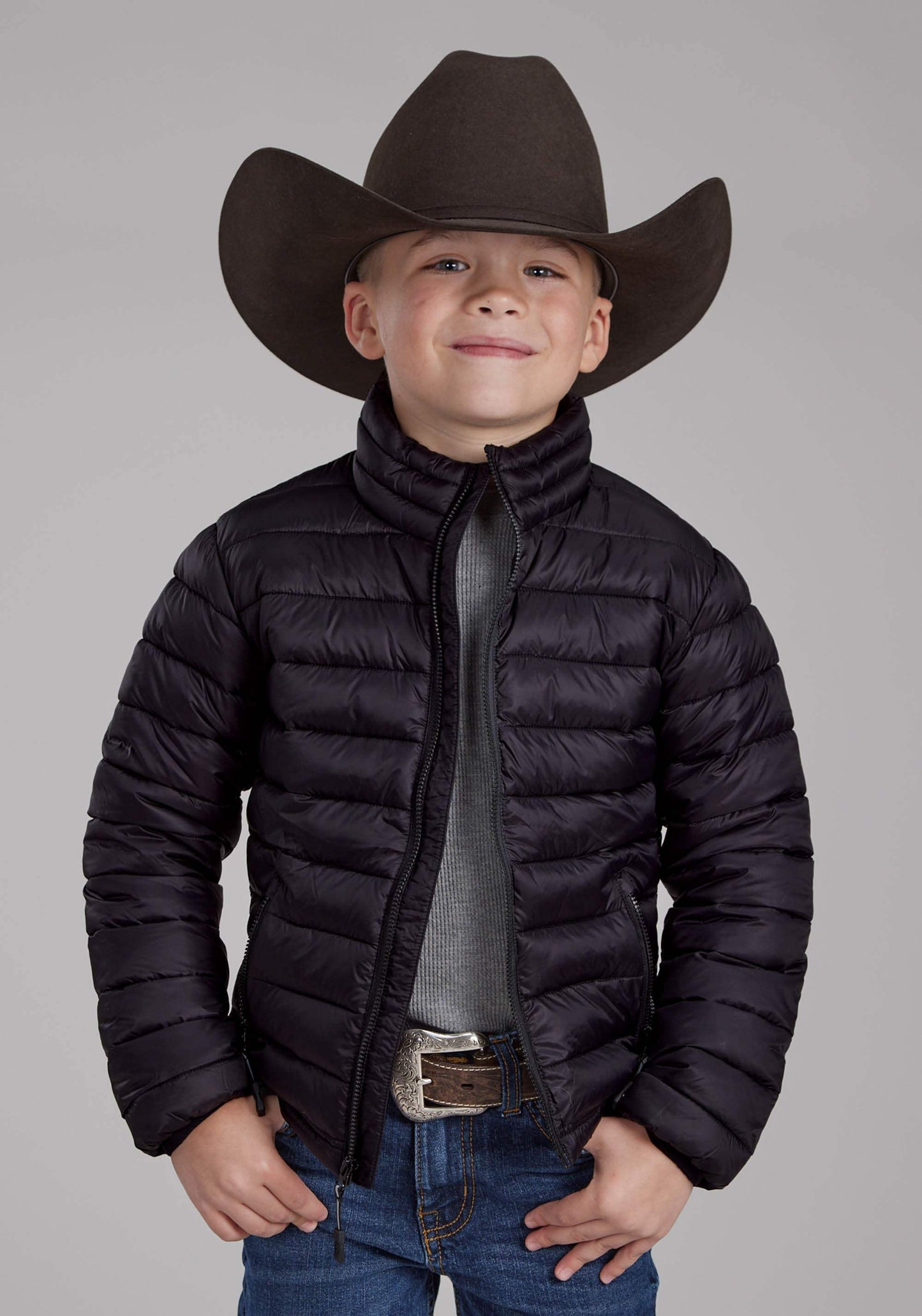 Roper Boys Black Nylon Parachute Zipper Jacket - Roper - Flyclothing LLC