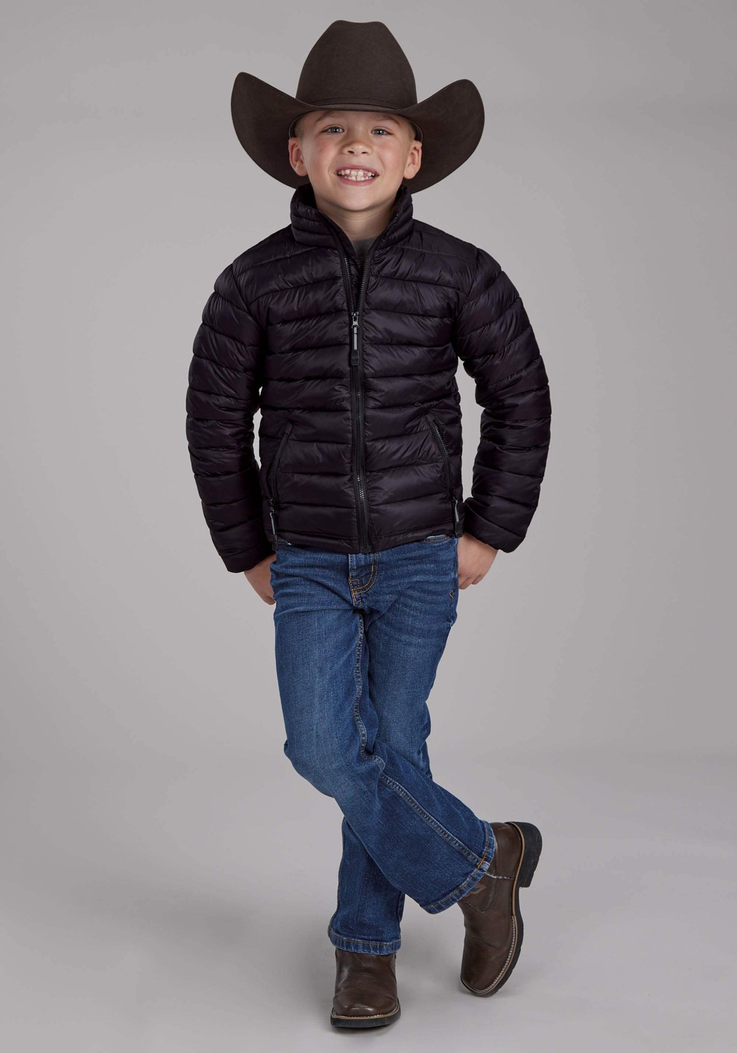 Roper Boys Black Nylon Parachute Zipper Jacket - Roper - Flyclothing LLC