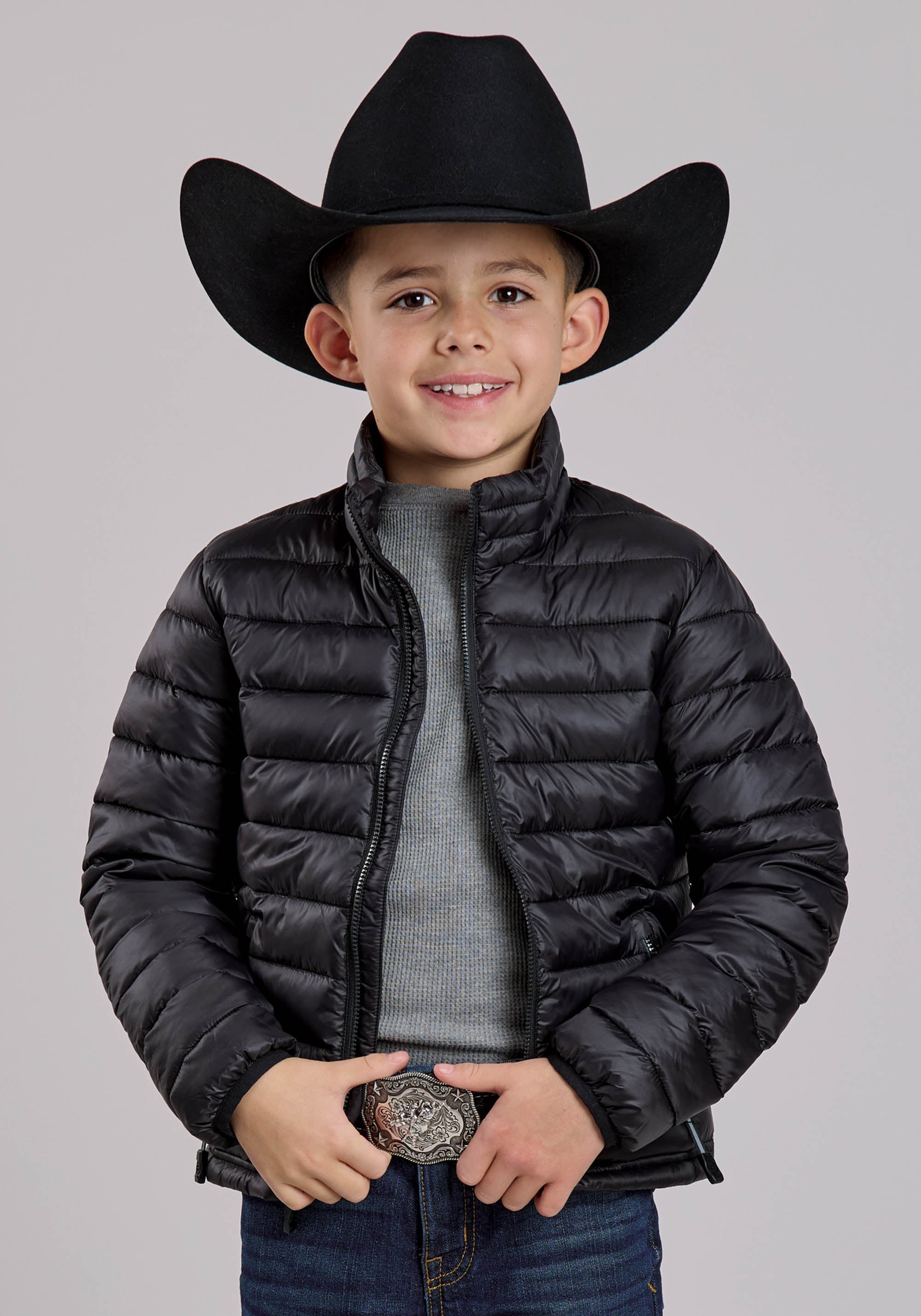 Roper Boys Jacket Zipper Nylon Parachute Western Jacket