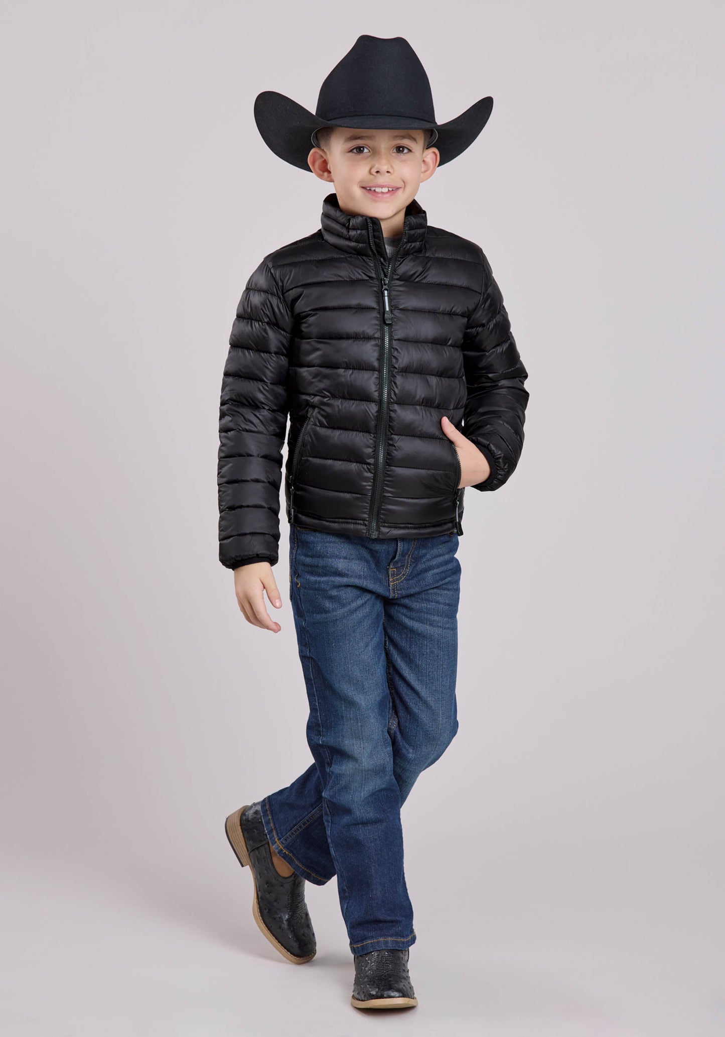 Roper Boys Jacket Zipper Nylon Parachute Western Jacket