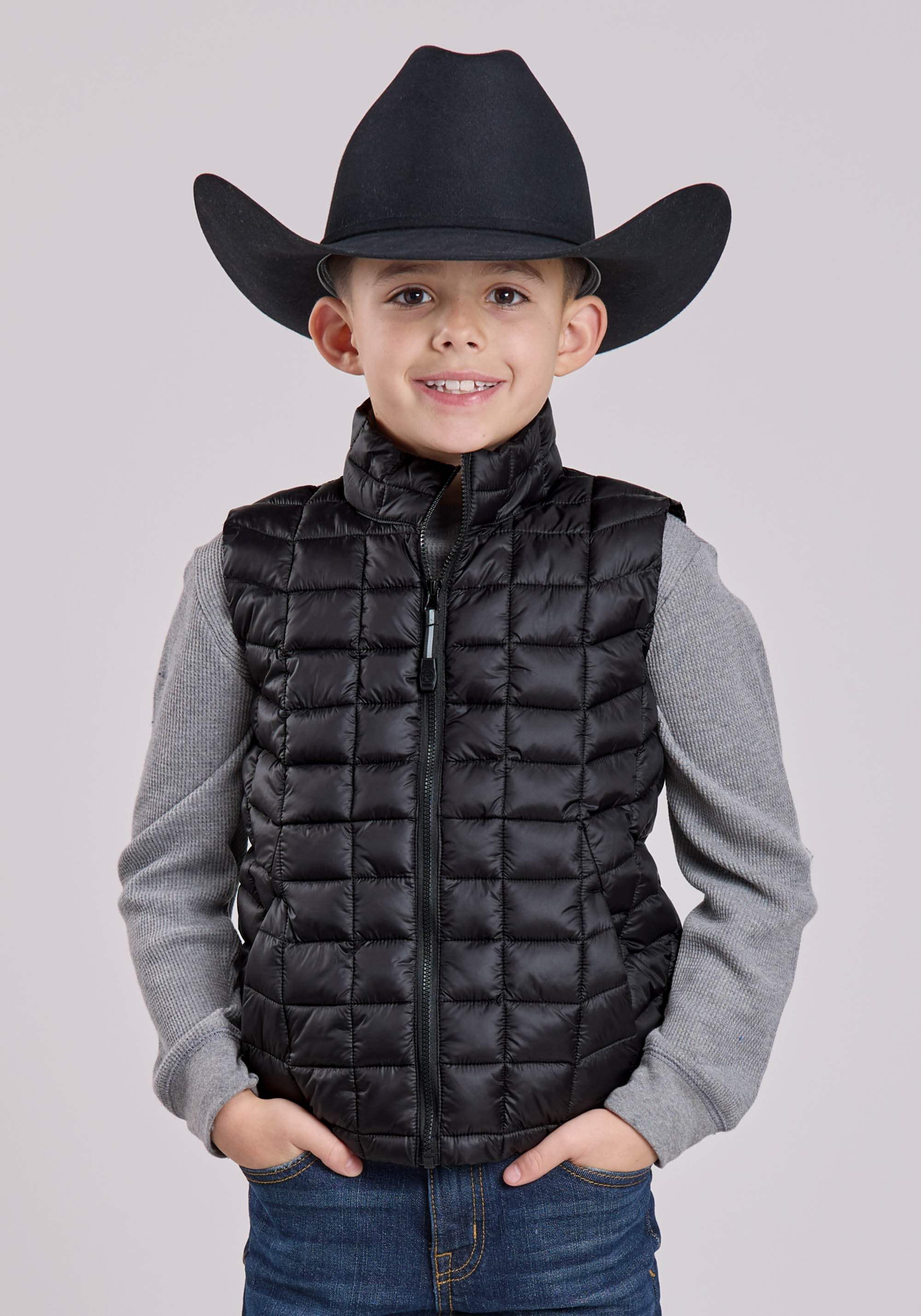 Roper Boys Vest Zipper Nylon Parachute Western Vest - Roper - Flyclothing LLC