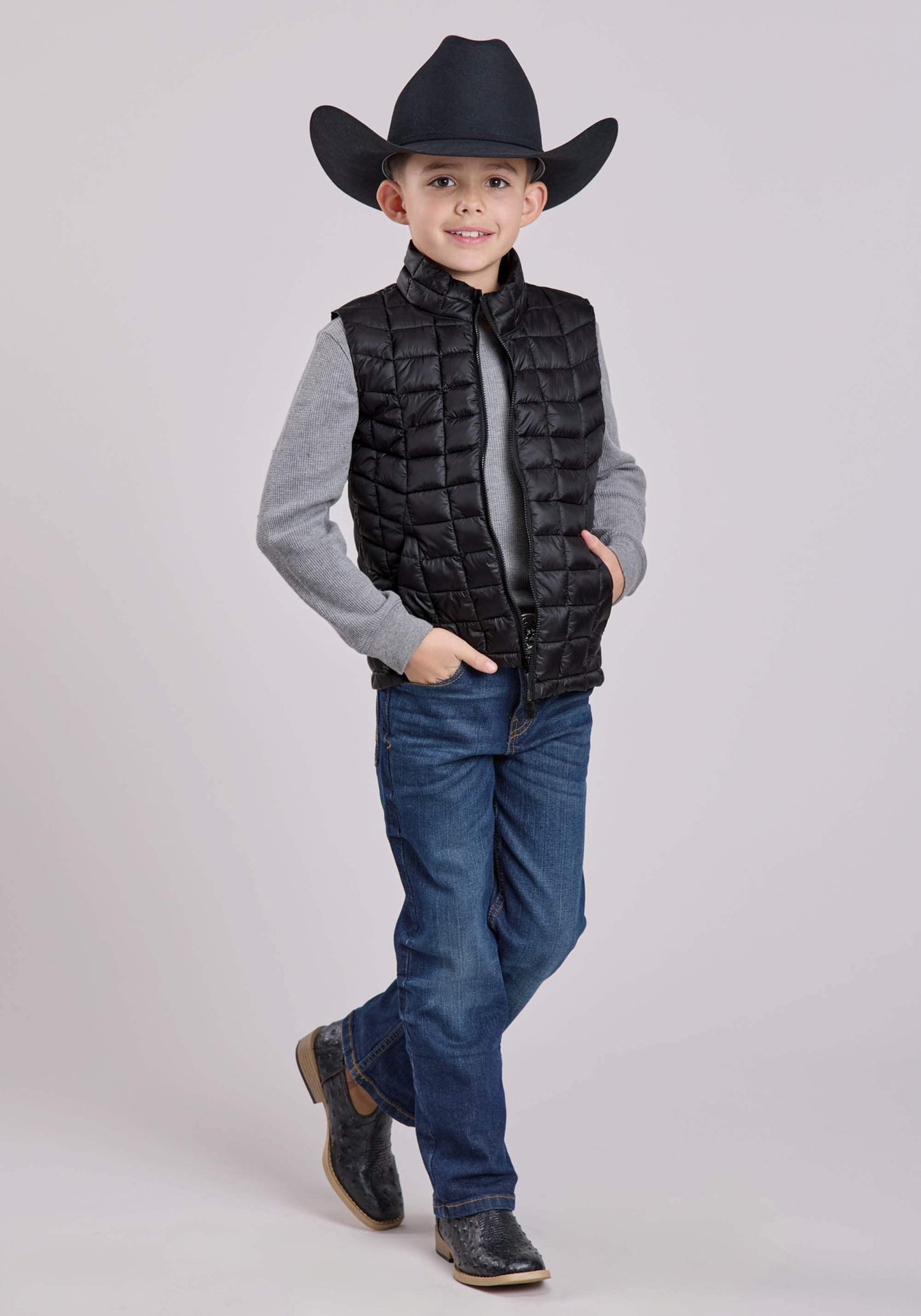 Roper Boys Vest Zipper Nylon Parachute Western Vest - Roper - Flyclothing LLC
