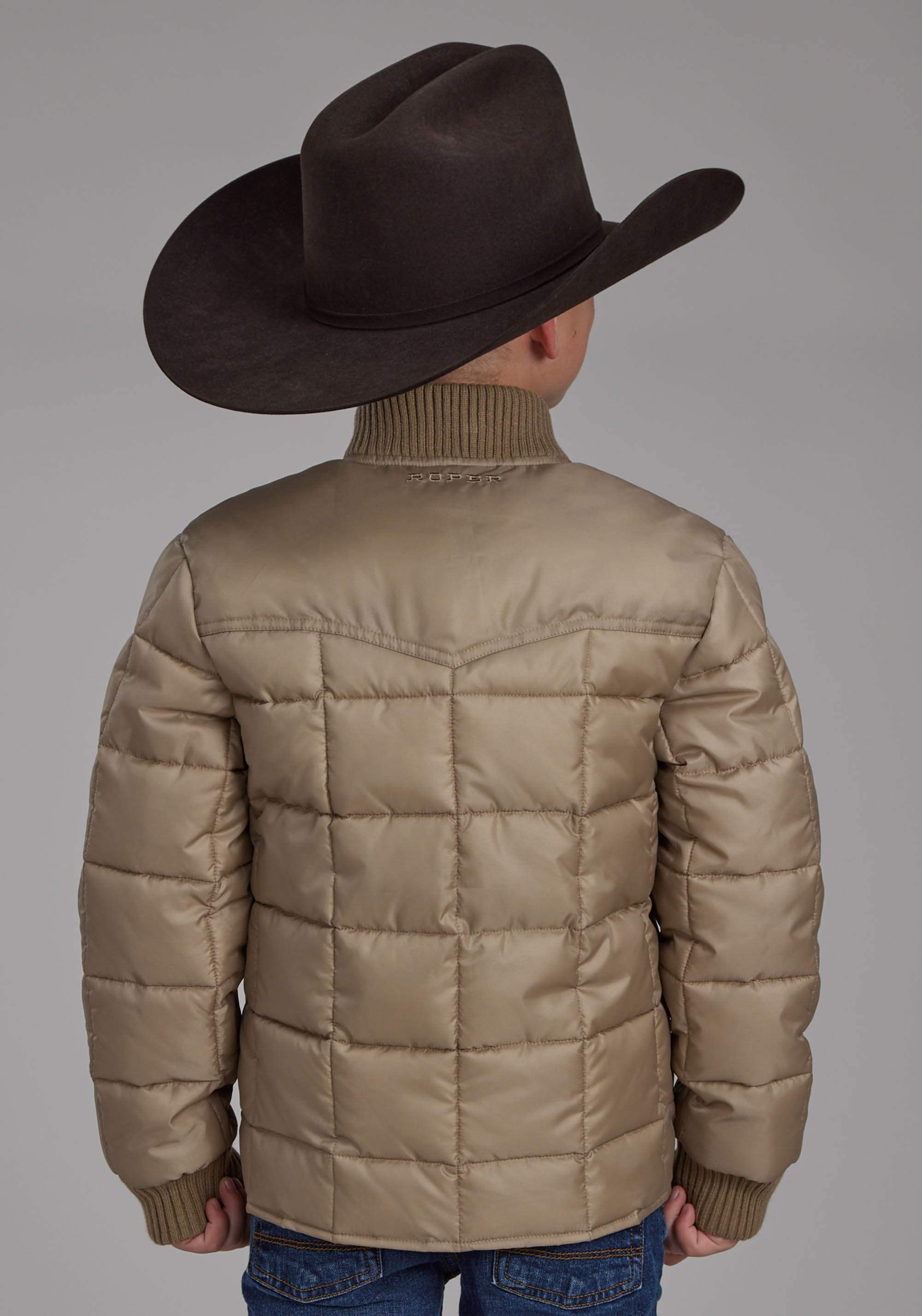 Roper Boys Khaki Zipper Jacket - Roper - Flyclothing LLC