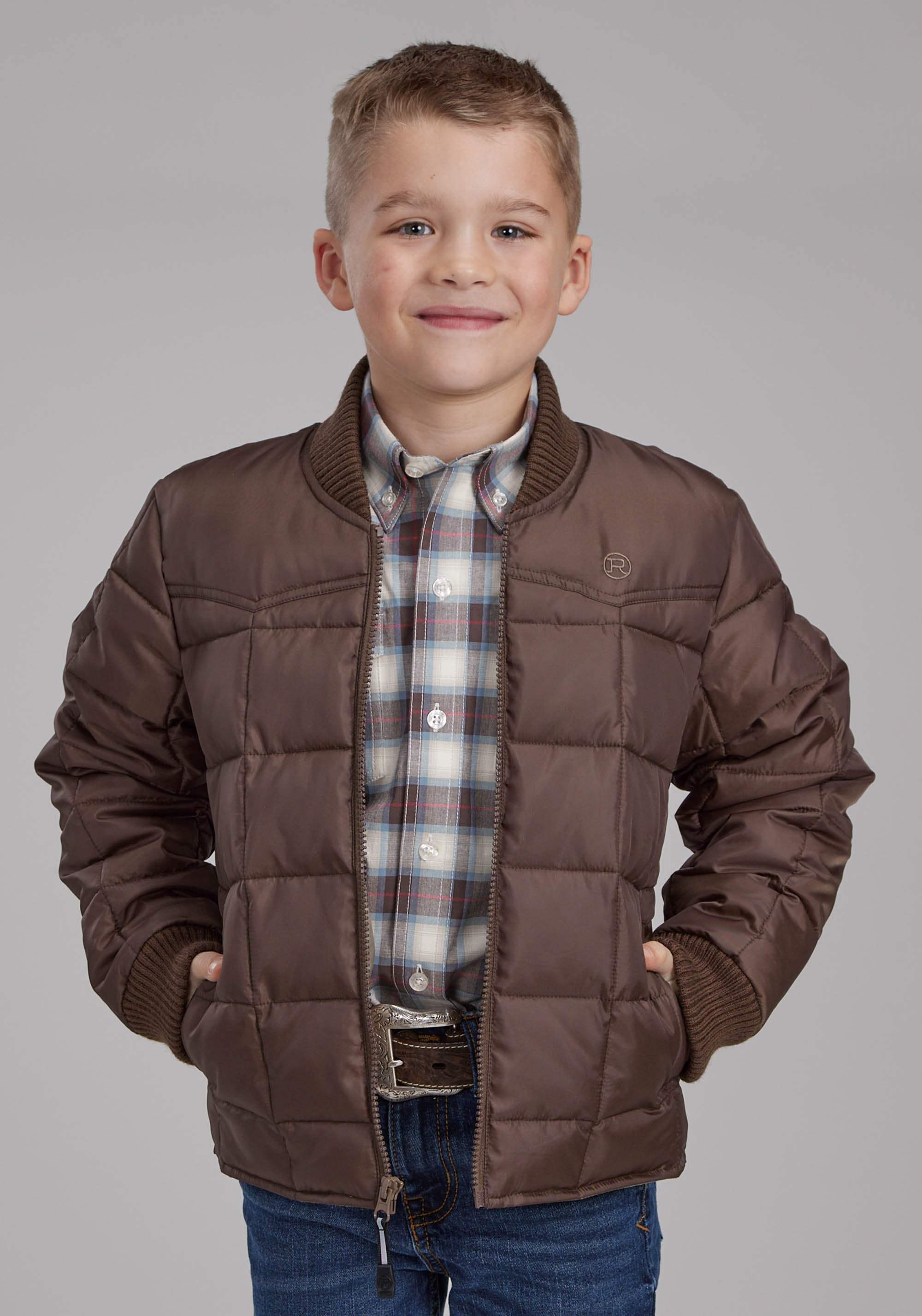 Roper Boys Chocolate Zipper Jacket - Roper - Flyclothing LLC