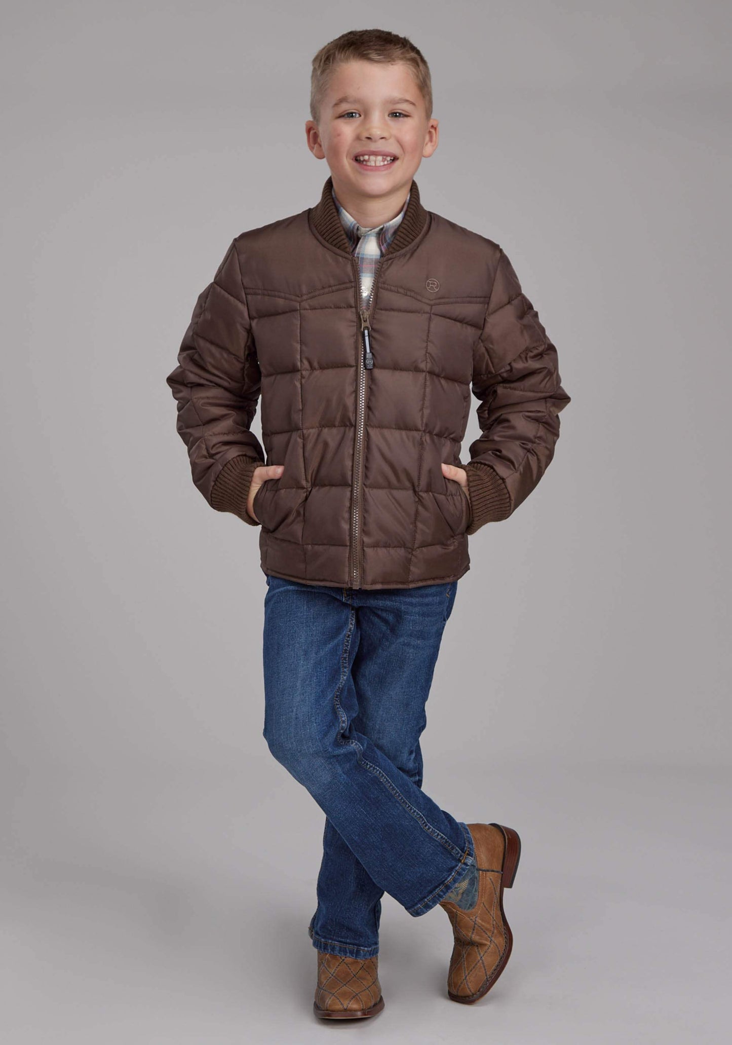 Roper Boys Chocolate Zipper Jacket - Roper - Flyclothing LLC